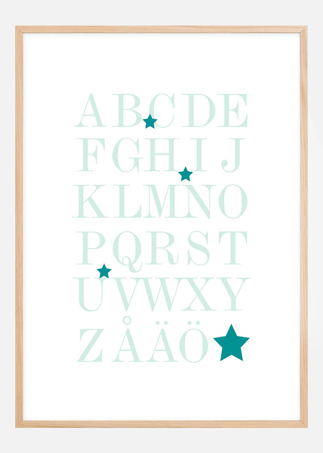 Product Image for ABC - Turquesa-marinho Póster (30x40 cm)