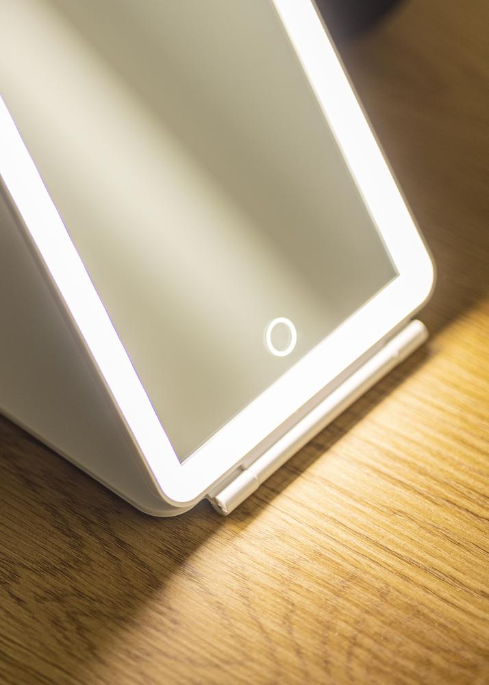 KAILA Espelho para toucador Travel LED Recarregável Branco 14x20 cm