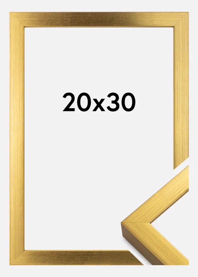 Moldura Falun Vidro acrílico Dourado 20x30 cm