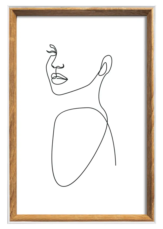 Moldura Silhouette Nogueira 20x30 cm