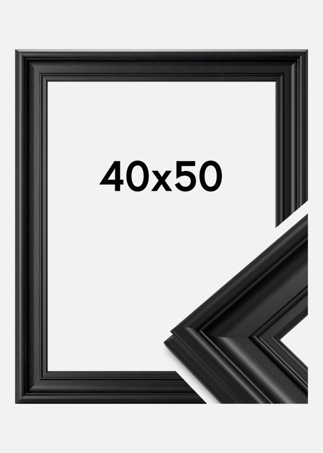 Moldura Mora Premium Vidro acrílico Preto 40x50 cm