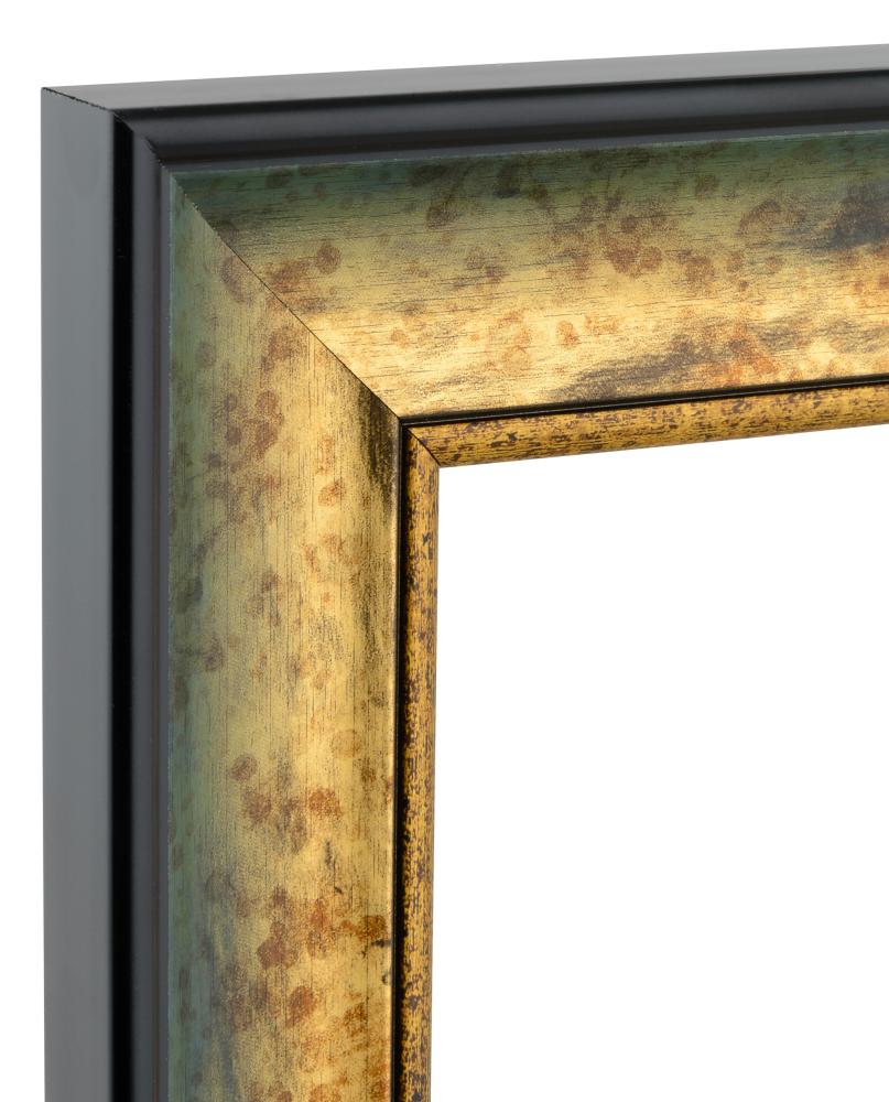 Espelho Roxen Dourado mosqueado - Tamanho personalizável