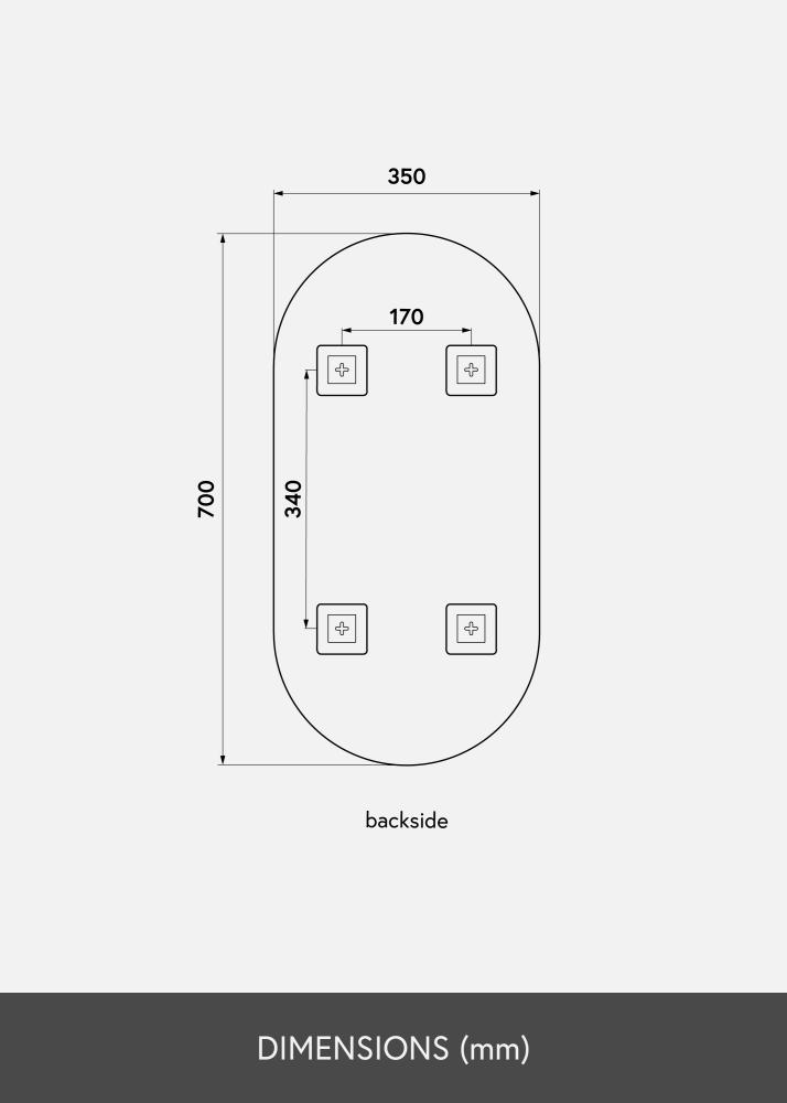 KAILA Espelho Oval Dfolha Bronze 35x70 cm
