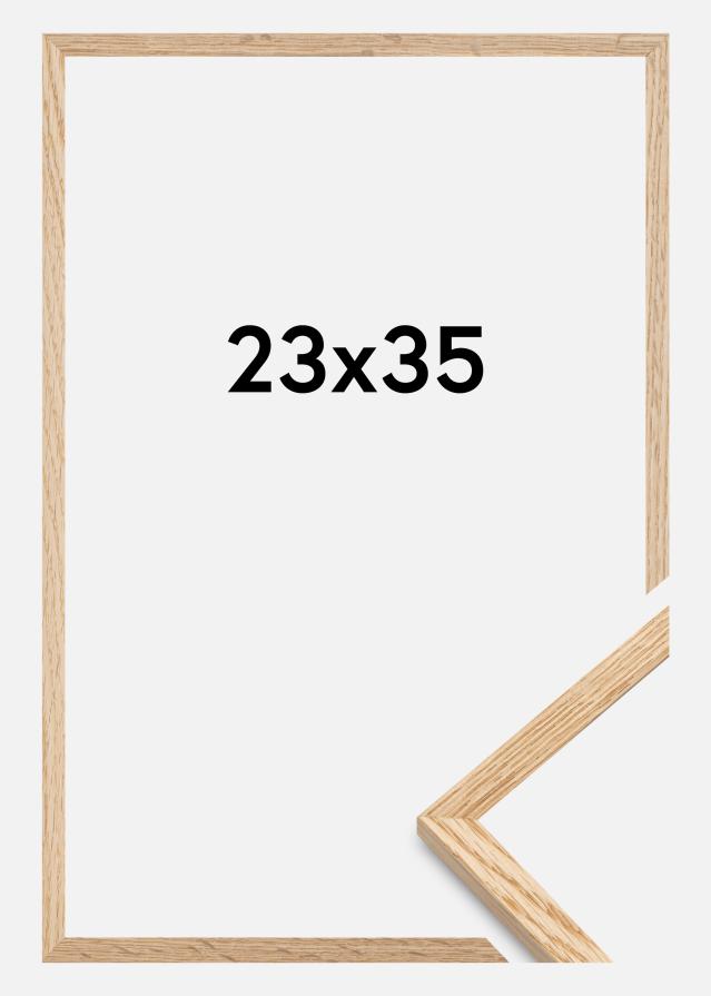 Moldura Carvalho Fino Vidro acrílico 23x35 cm