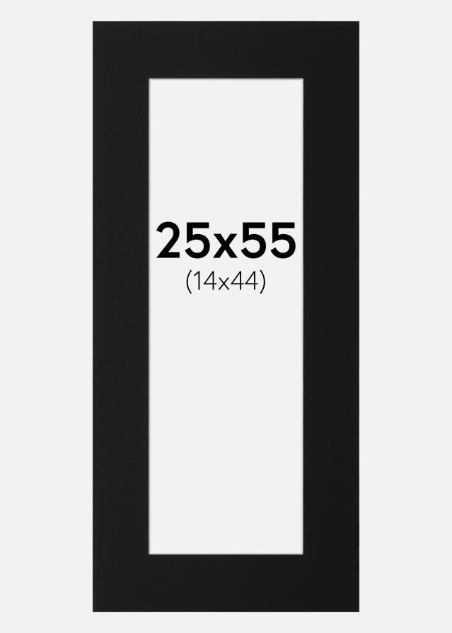 Passe-partout Preto Padrão (Bordo interior branco) 25x55 cm (14x44)