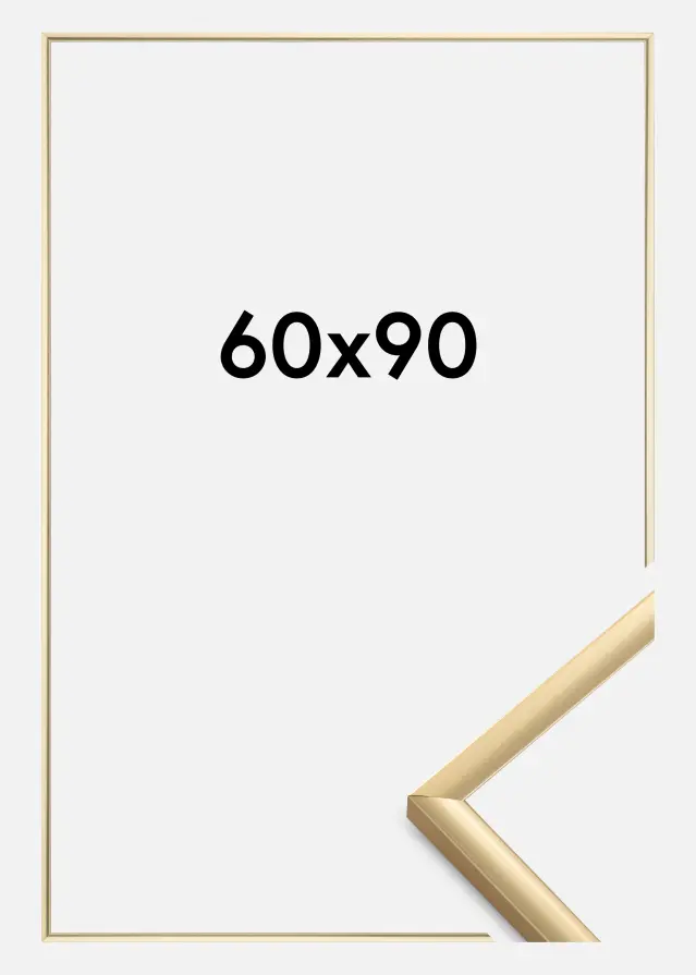 Moldura New Lifestyle Vidro acrílico Dourado 60x90 cm