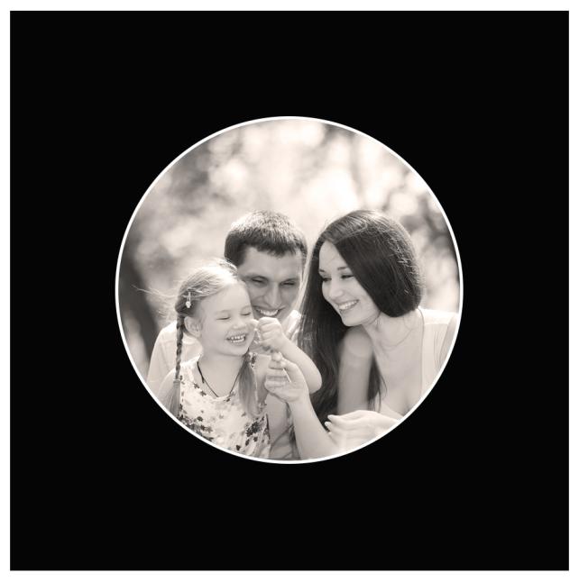 Passe-partout Redondo Preto 13x13 cm (9x9 cm)