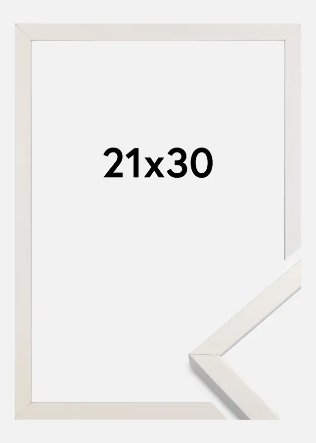 Moldura Soul Vidro acrílico Branco 21x30 cm