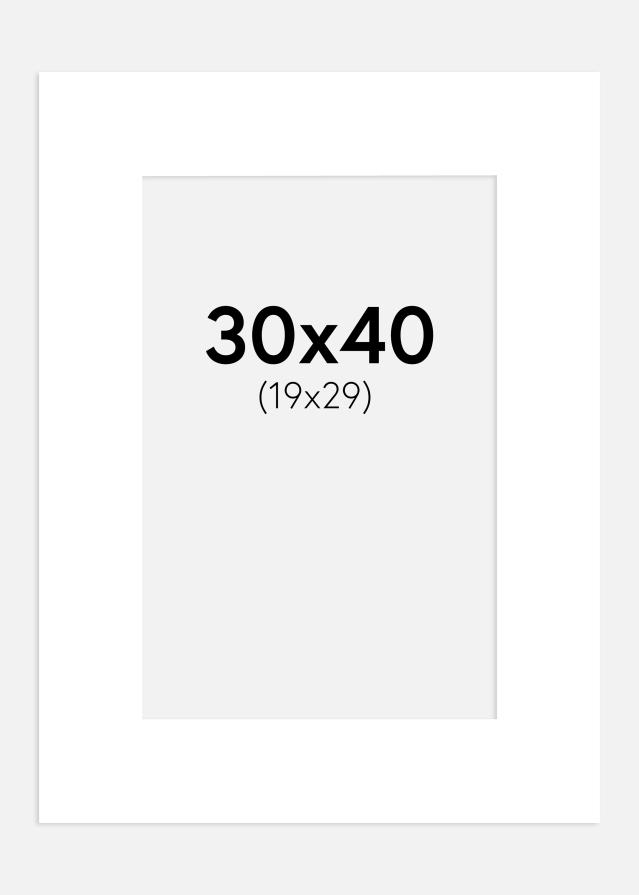 Passe-partout Branco-giz 30x40 cm (19x29 cm)
