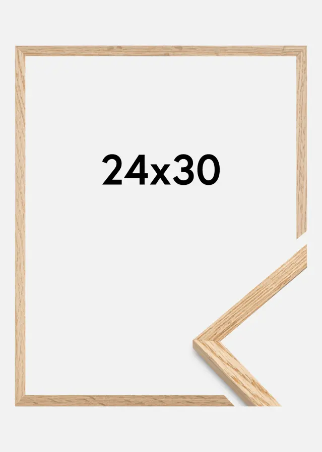 Moldura Carvalho Fino Vidro acrílico 24x30 cm