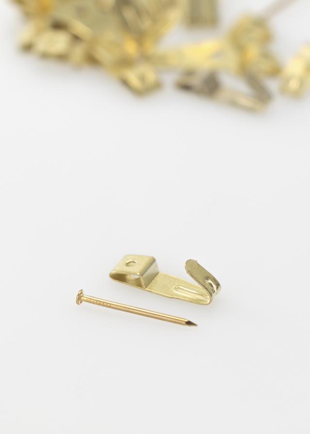 Ganchos em X 10-1, 22 mm em chapa de latão simples 10 un.