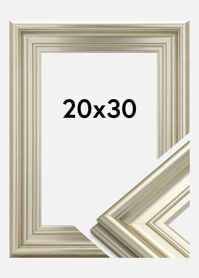 Moldura Mora Premium Prateado 20x30 cm