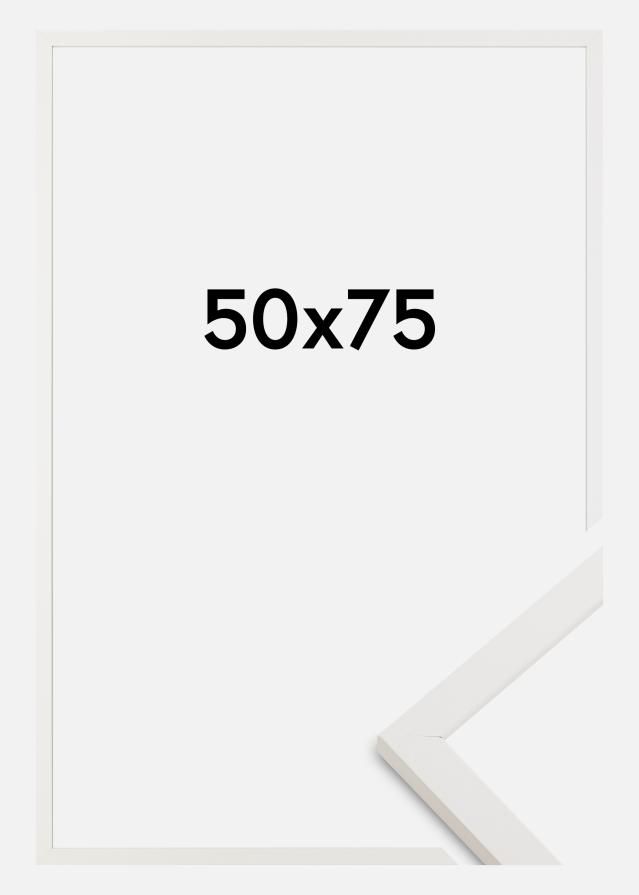 Moldura Trendy Vidro Acrílico Branco 50x75 cm