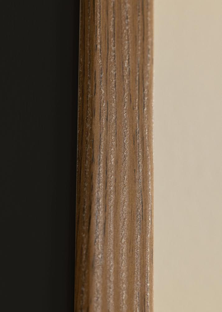 Moldura Fiorito Carvalho-escuro 40x50 cm - Passe-partout Preto 12x16 inches