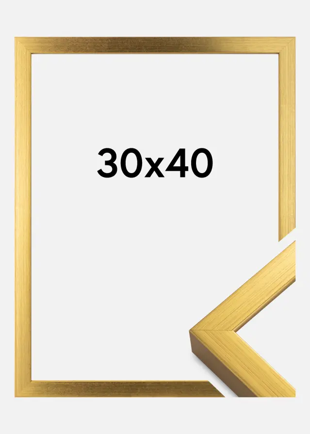 Moldura Falun Vidro acrílico Dourado 30x40 cm