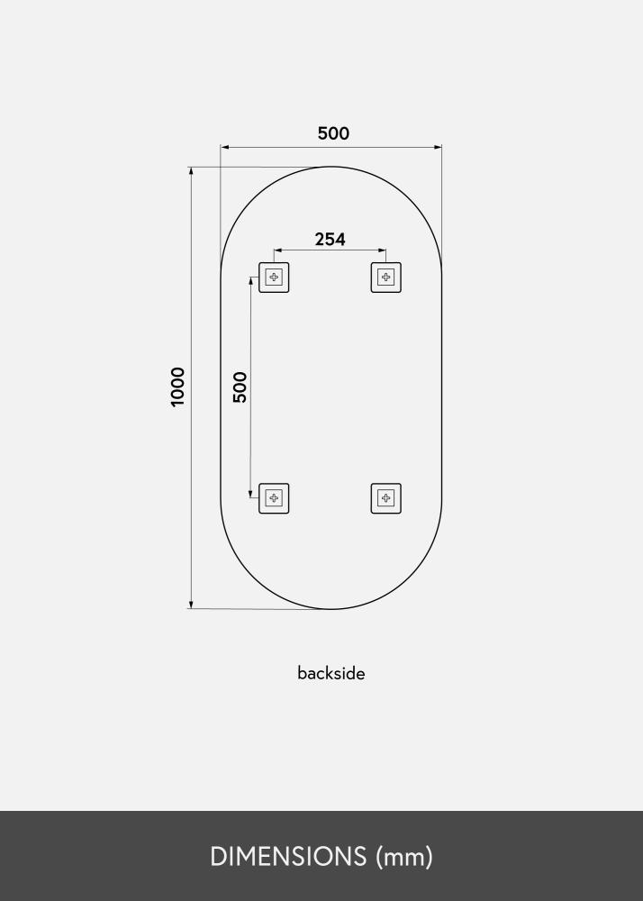 KAILA Espelho Oval Dfolha Bronze 50x100 cm