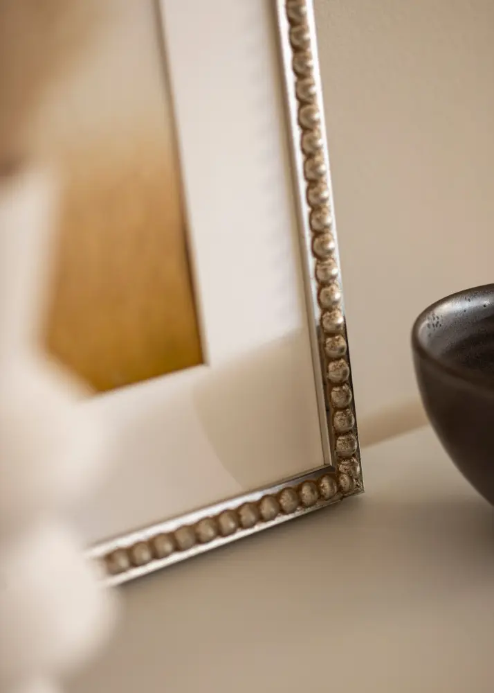 Moldura Sylvia Prateado - Tamanho personalizável