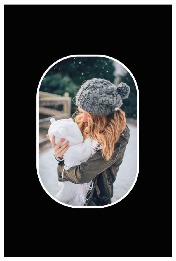 Passe-partout Preto Cantos arredondados 10x15 cm (6x9 cm)