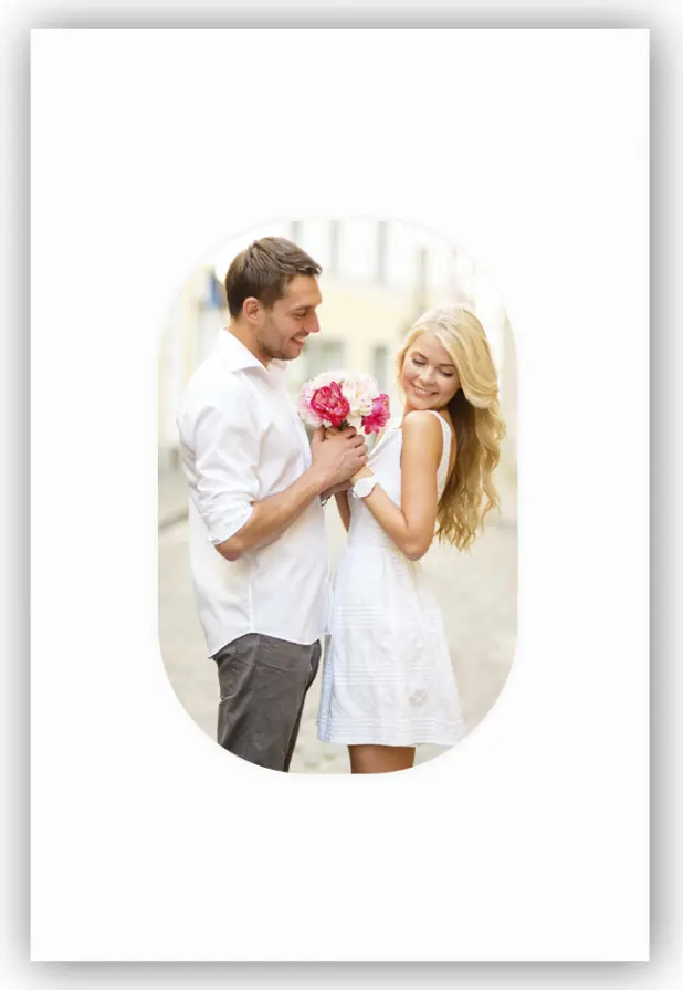 Passe-partout Branco Cantos arredondados 21x29,7 cm (17x23 cm)