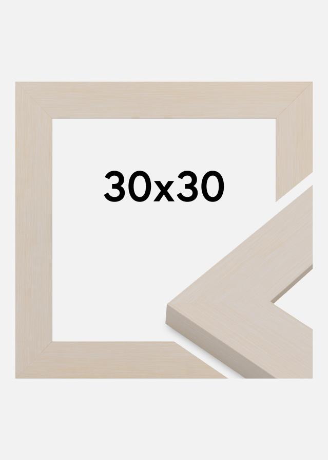 Moldura Pembrokeshire Vidro acrílico Branco 30x30 cm