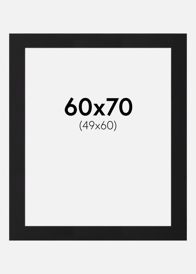 Passe-partout Preto Padrão (Bordo interior branco) 60x70 cm (49x60)