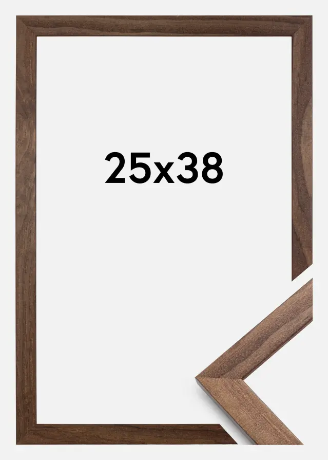 Moldura Stilren Vidro acrílico Nogueira 25x38 cm