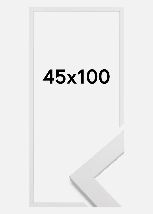 Moldura White Wood Vidro acrílico 45x100 cm