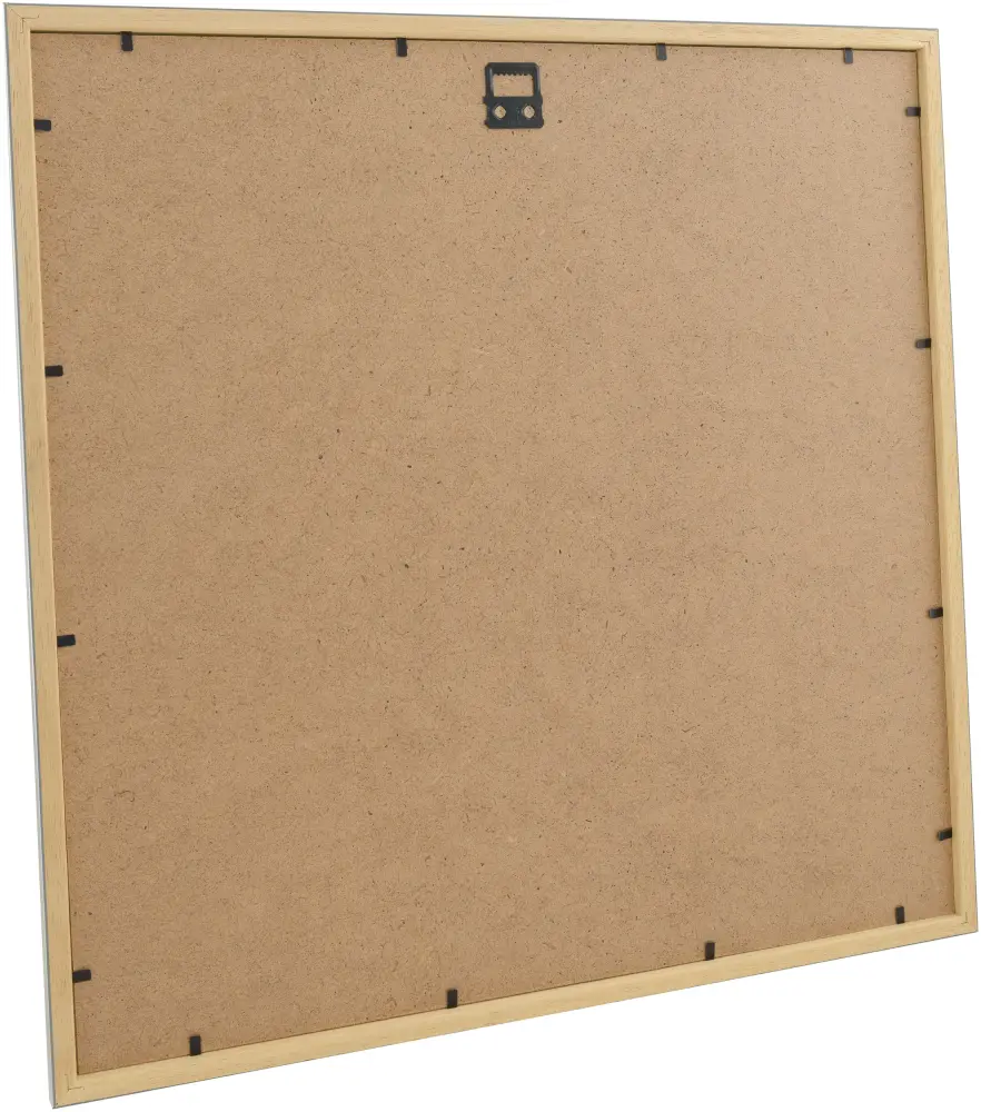 Moldura Slim Mate Vidro antirreflexo Prateado 30x30 cm
