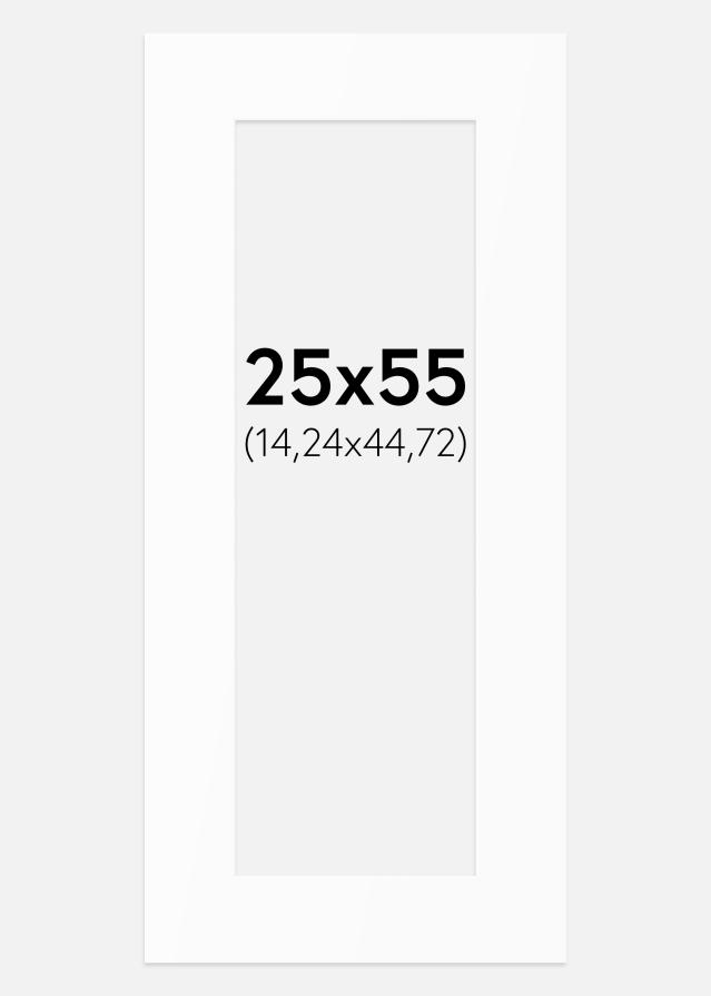 Passe-partout Branco Padrão (Bordo interior branco) 25x55 cm (14,24x44,72)