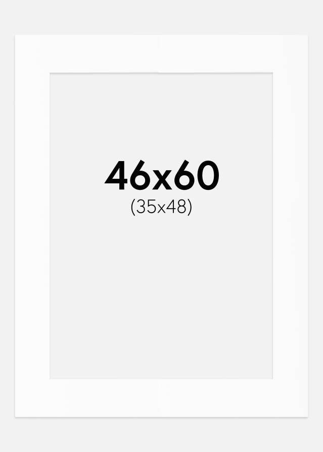 Passe-partout Branco Padrão (Bordo interior branco) 46x60 cm (35x48)