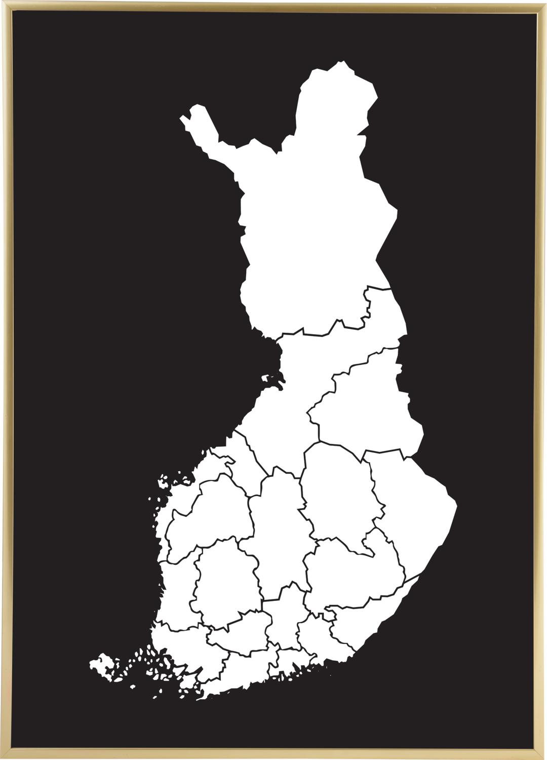 Product Image for Mapa - Finland - Branco Póster (21x29.7 cm (A4))