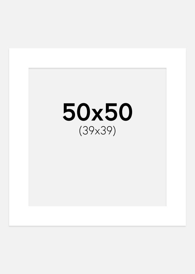 Passe-partout Branco-giz 50x50 cm (39x39 cm)