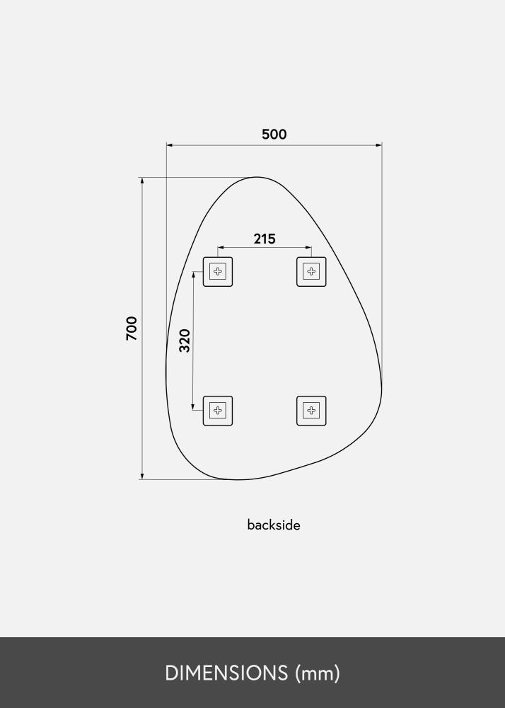 KAILA Espelho Shape I Dfolha Bronze 50x70 cm