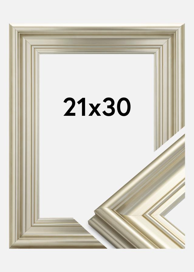 Moldura Mora Premium Prateado 21x30 cm