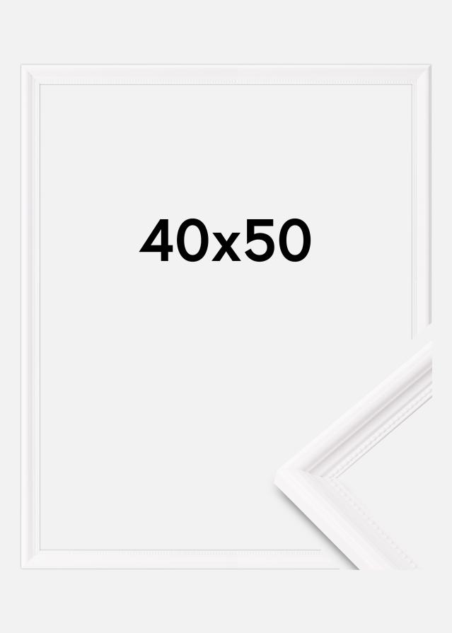 Moldura Gala Vidro acrílico Branco 40x50 cm