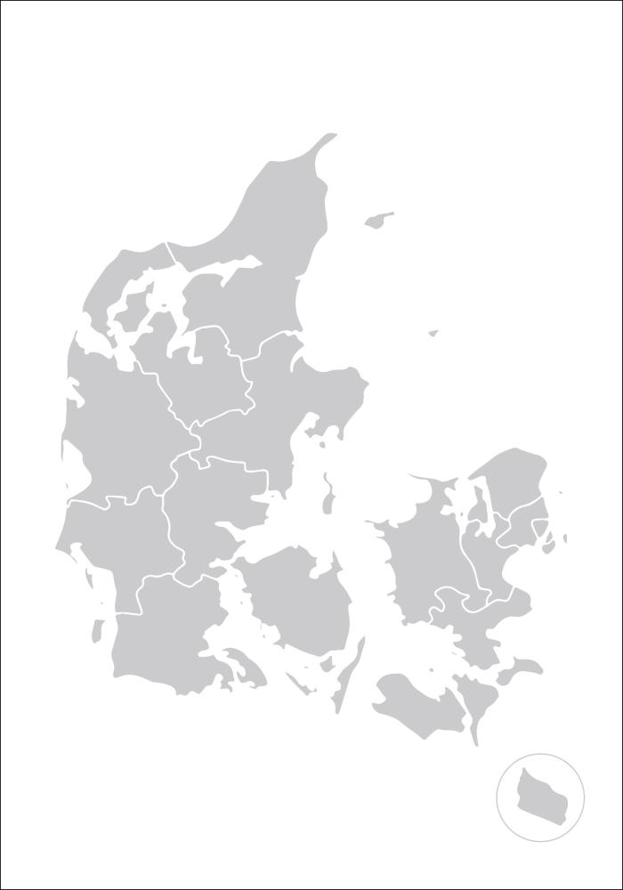 Mapa - Danmfolha - Cinzento Póster