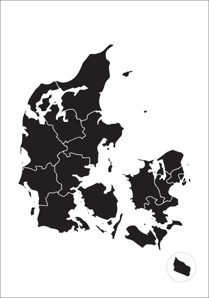 Mapa - Danmfolha - Preto Póster