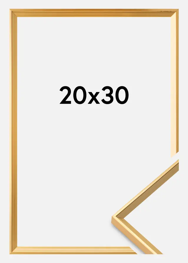 Moldura Desire Vidro acrílico Dourado 20x30 cm