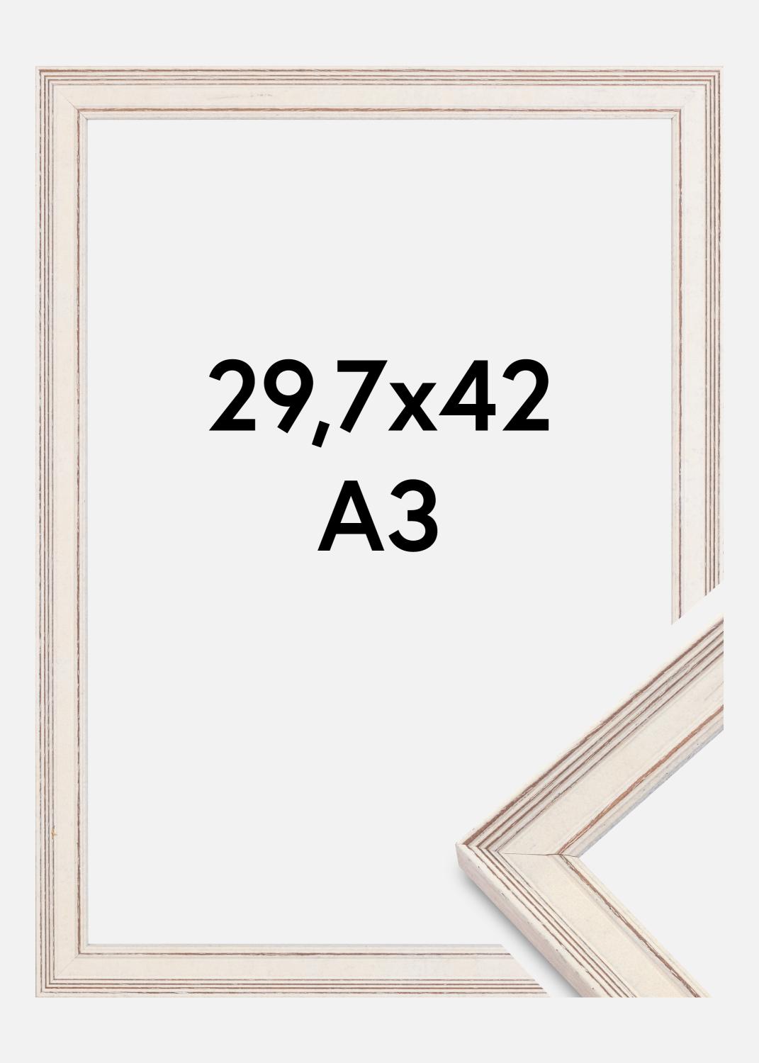 Product Image for Moldura Shabby Chic Vidro acrílico Branco 29,7x42 cm (A3)