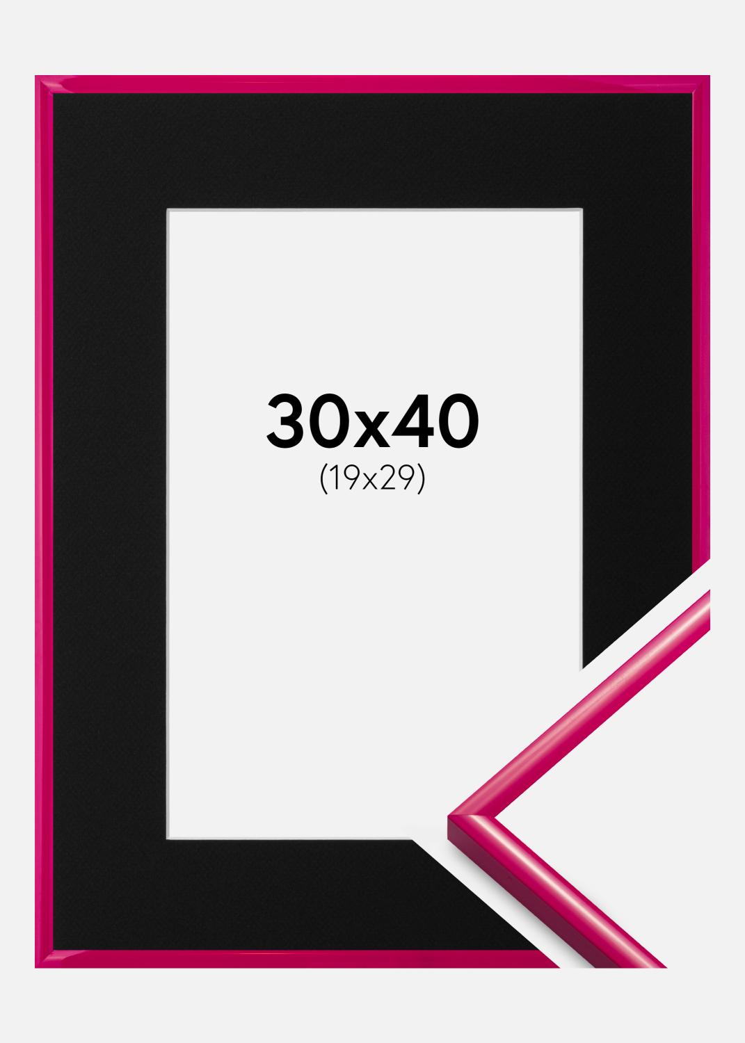 Product Image for Moldura New Lifestyle Rosa-escuro 30x40 cm - Passe-partout Preto 20x30 cm