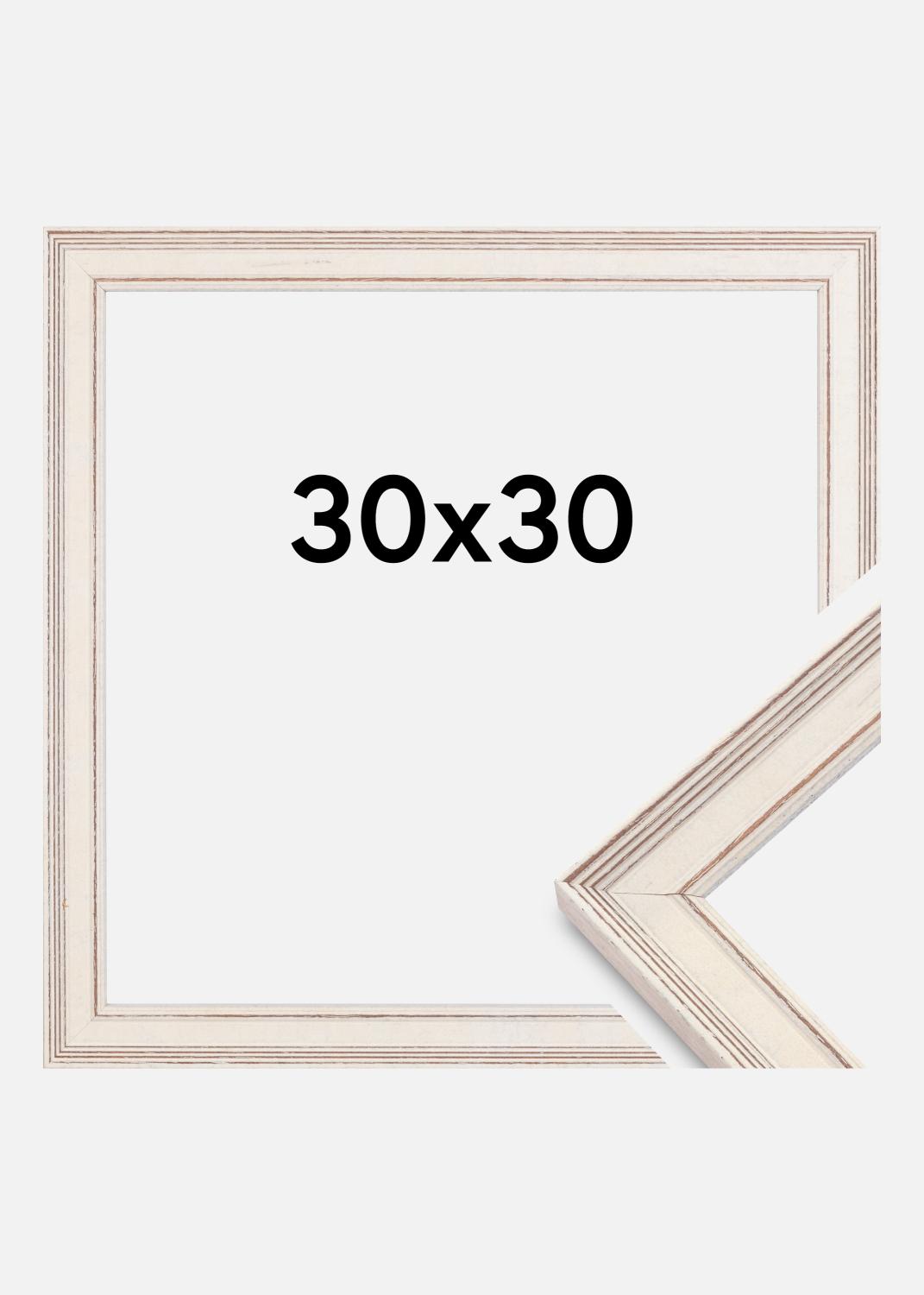 Product Image for Moldura Shabby Chic Vidro acrílico Branco 30x30 cm