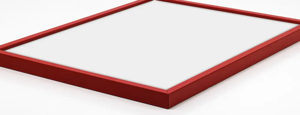 Moldura E-Line Vermelho 70x100 cm - Passe-partout Branco 62x93 cm