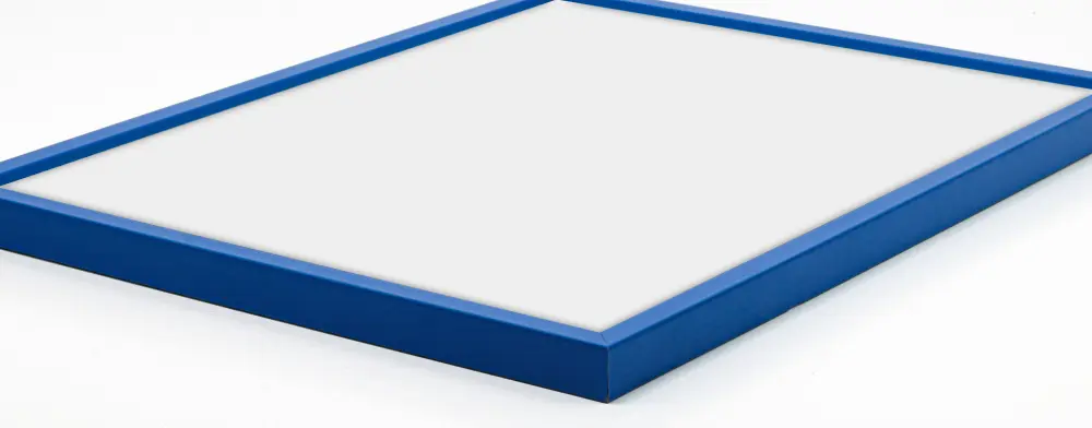 Moldura E-Line Azul 70x100 cm - Passe-partout Branco 62x93 cm