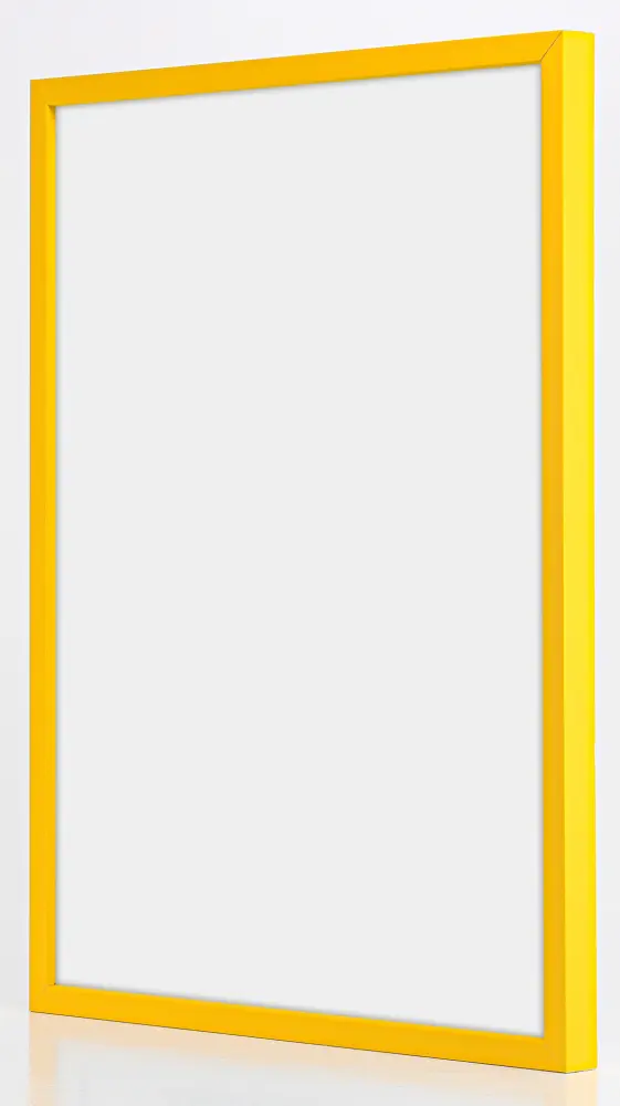 Moldura E-Line Amarelo 70x100 cm - Passe-partout Branco 59,4x84 cm (A1)