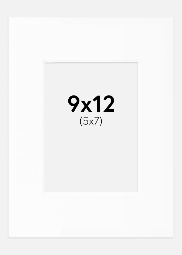 Passe-partout Branco Padrão (Bordo interior branco) 9x12 cm (5x7)