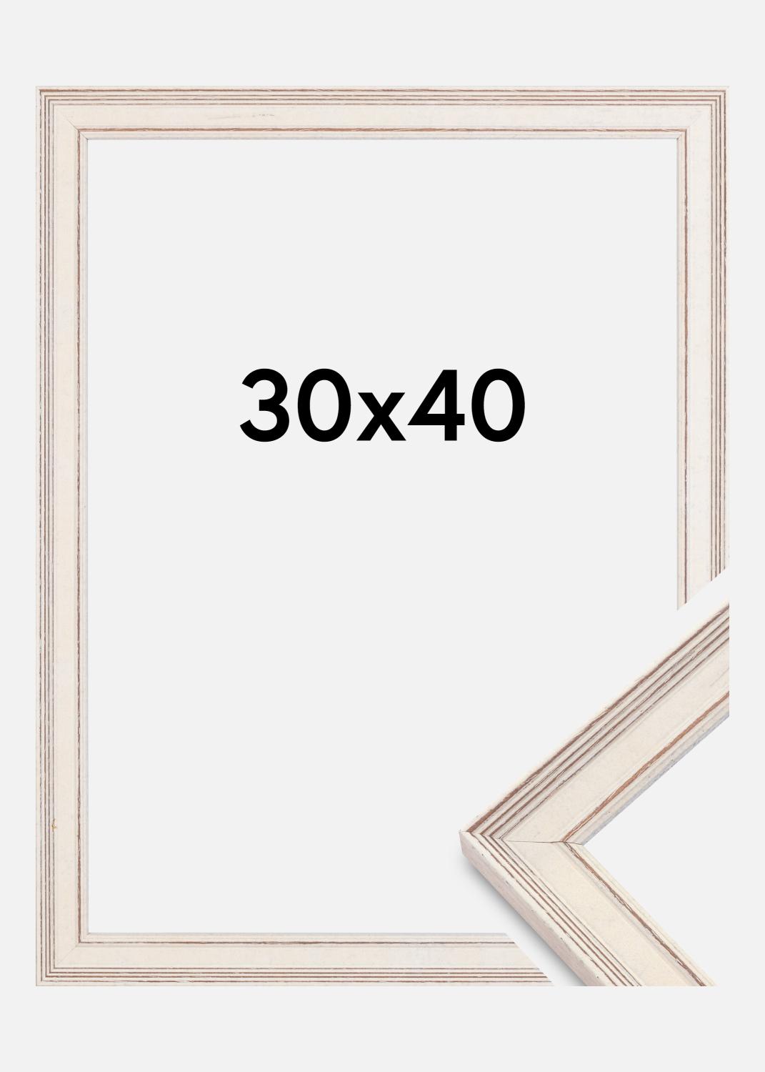 Product Image for Moldura Shabby Chic Vidro acrílico Branco 30x40 cm