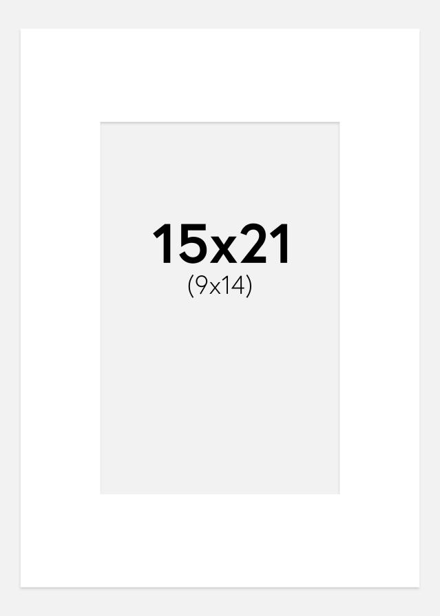 Passe-partout Branco-giz 15x21 cm (9x14 cm)