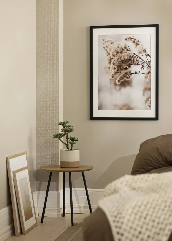 Moldura Black Wood 50x80 cm - Passe-partout Branco 41x70 cm
