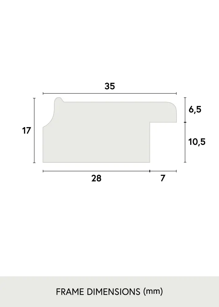 Moldura Grace Prateado 70x100 cm - Passe-partout Branco 59,4x84 cm (A1)