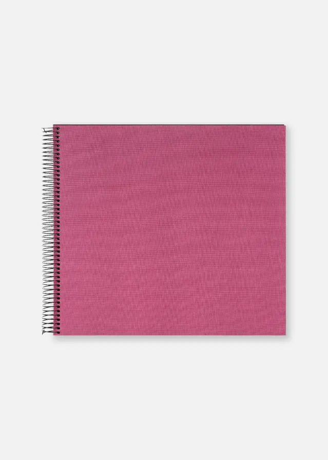 Bella Vista Álbum de espiral Fuchsia - 35x30 cm (40 Páginas pretas / 20 folhas)